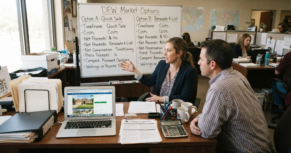 Cash home buyers vs a full-service listing agent in DFW: which nets you more